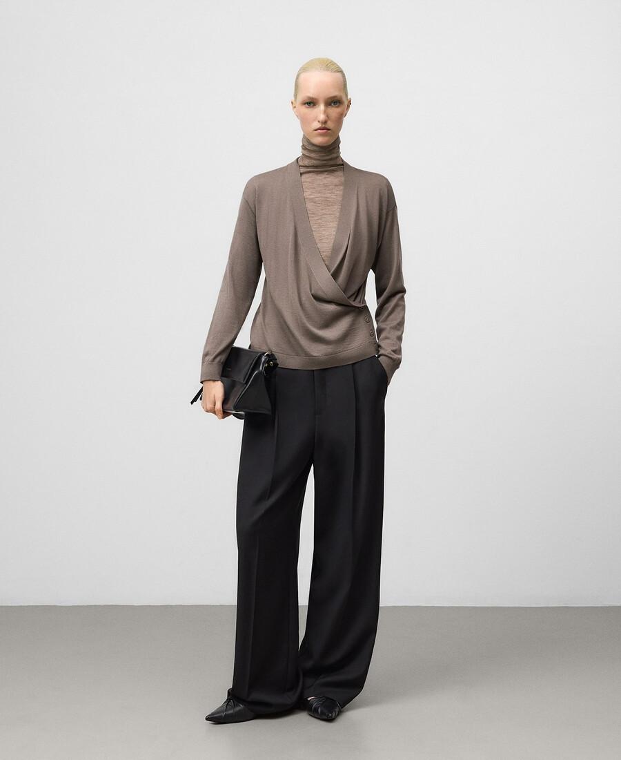 cardigan en laine mérinos pour femme