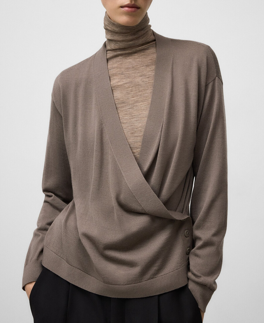 cardigan en laine mérinos pour femme
