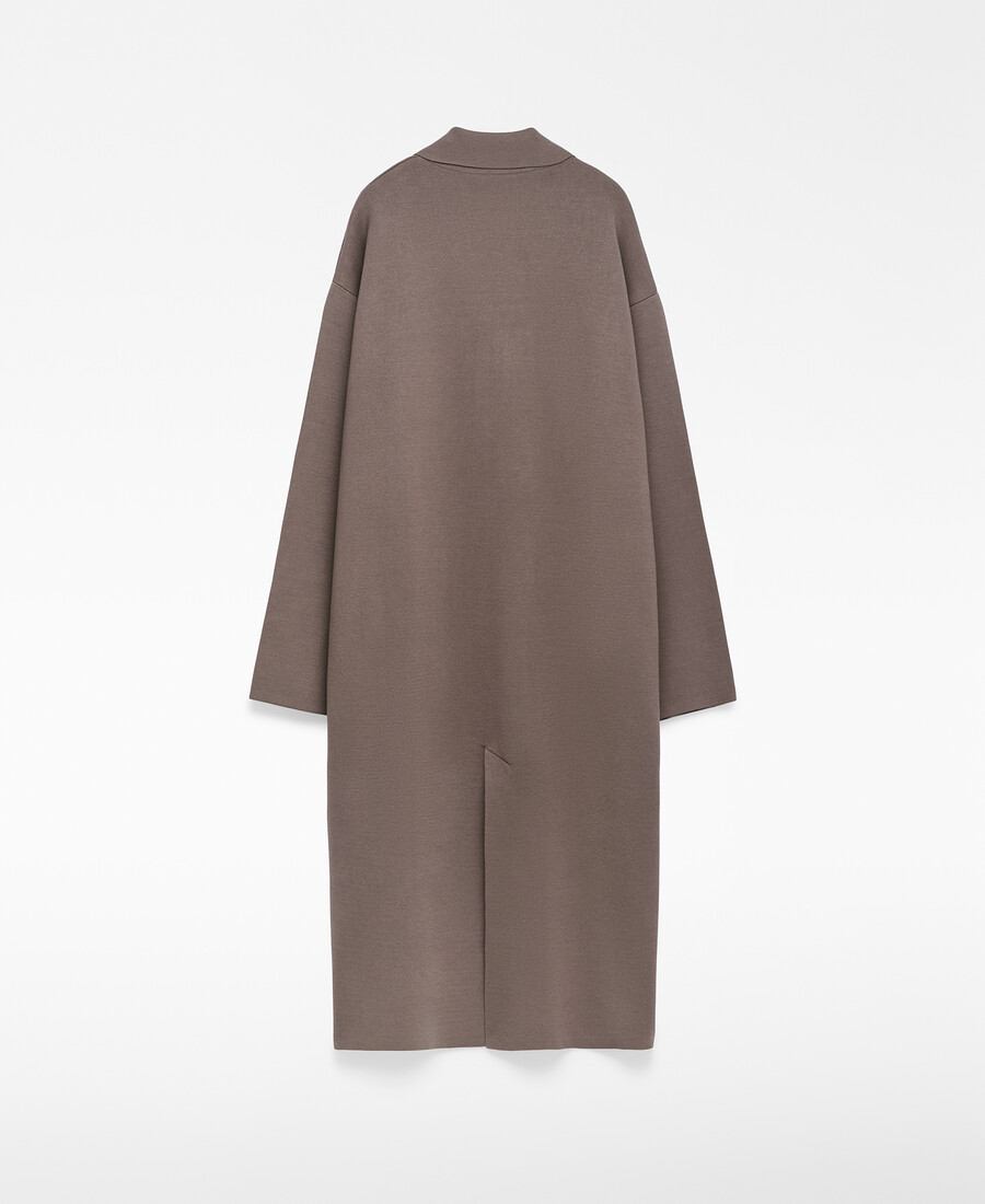manteau long tricoté femme