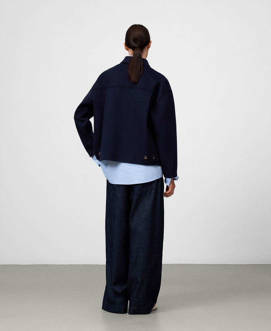 manteau court croisé femme
