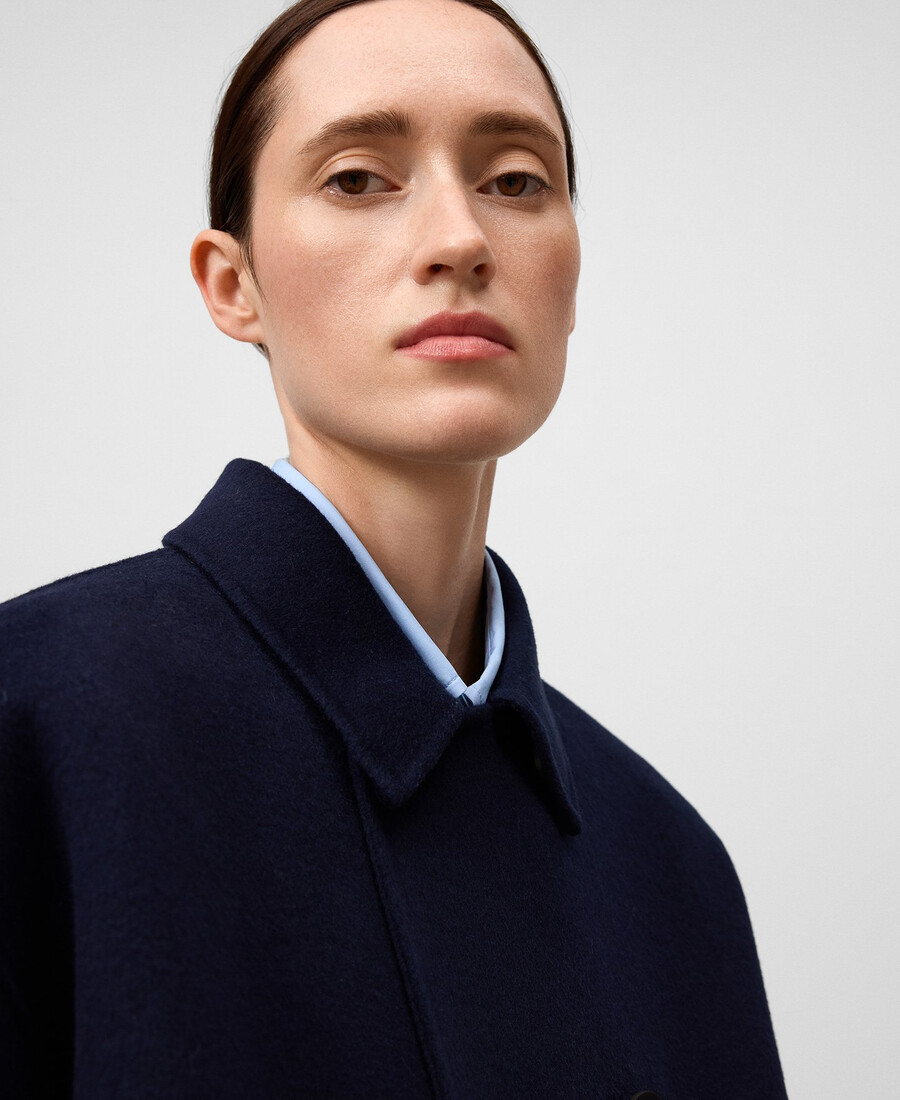 manteau court croisé femme