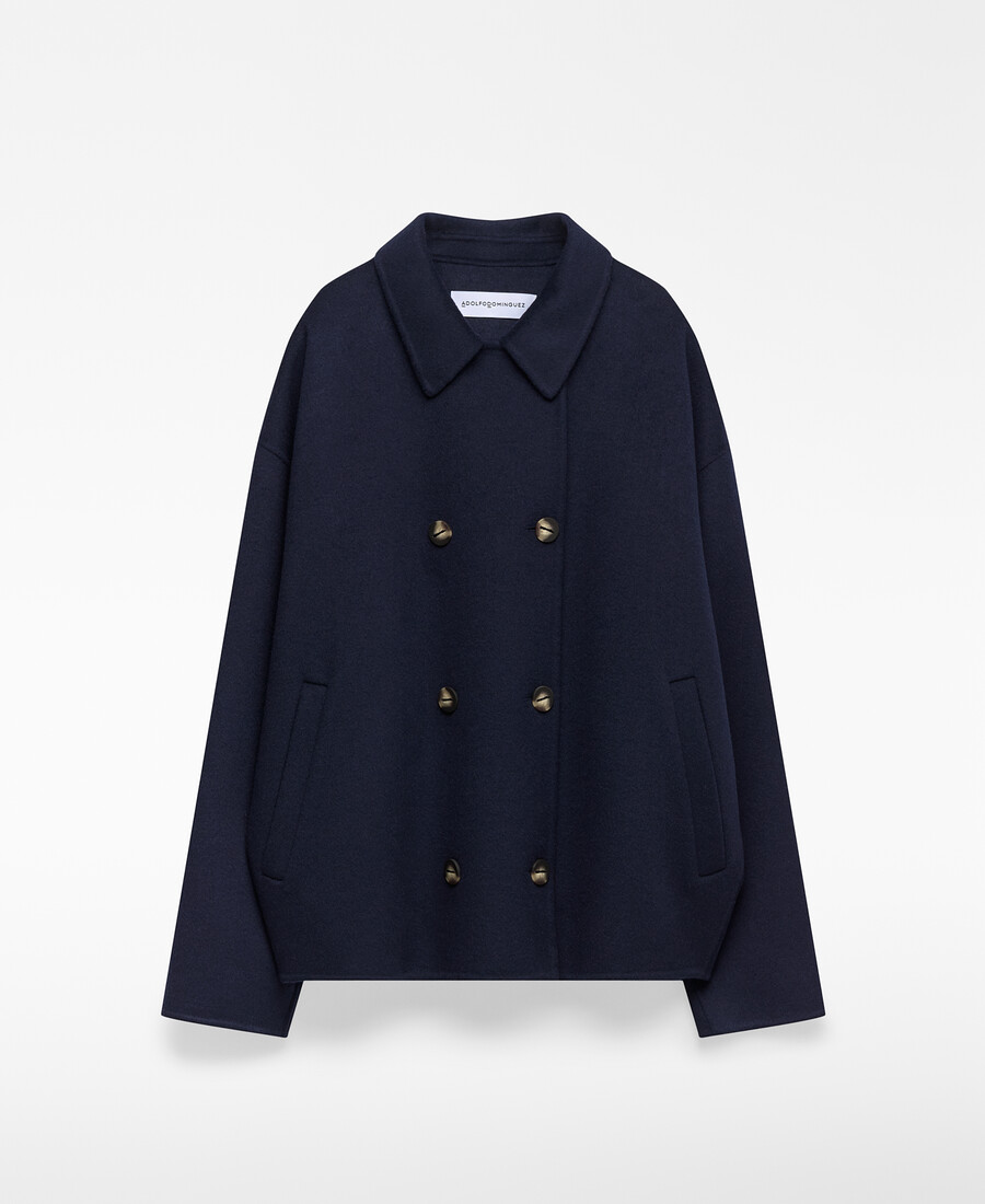 manteau court croisé femme