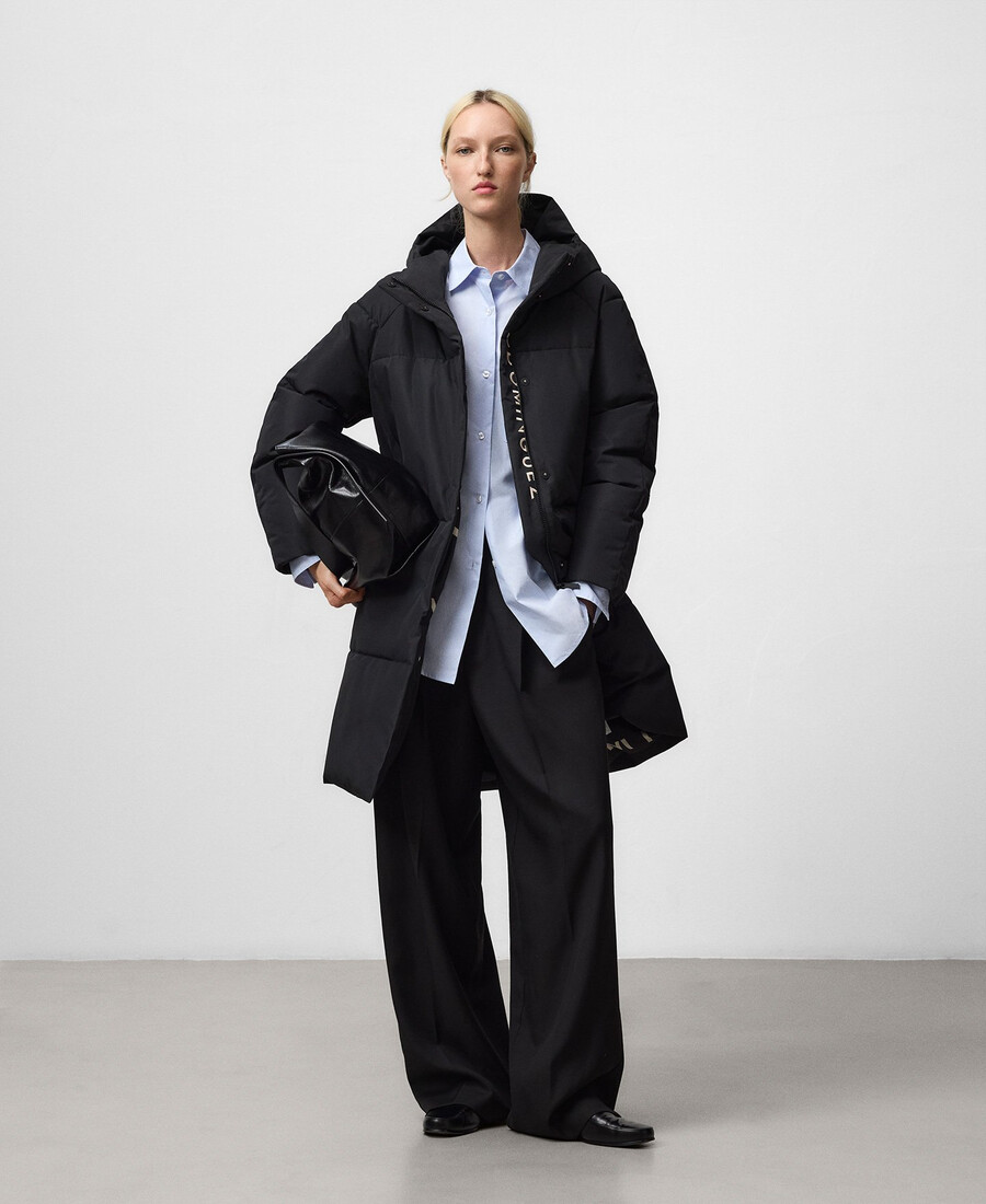 manteau long matelassé femme