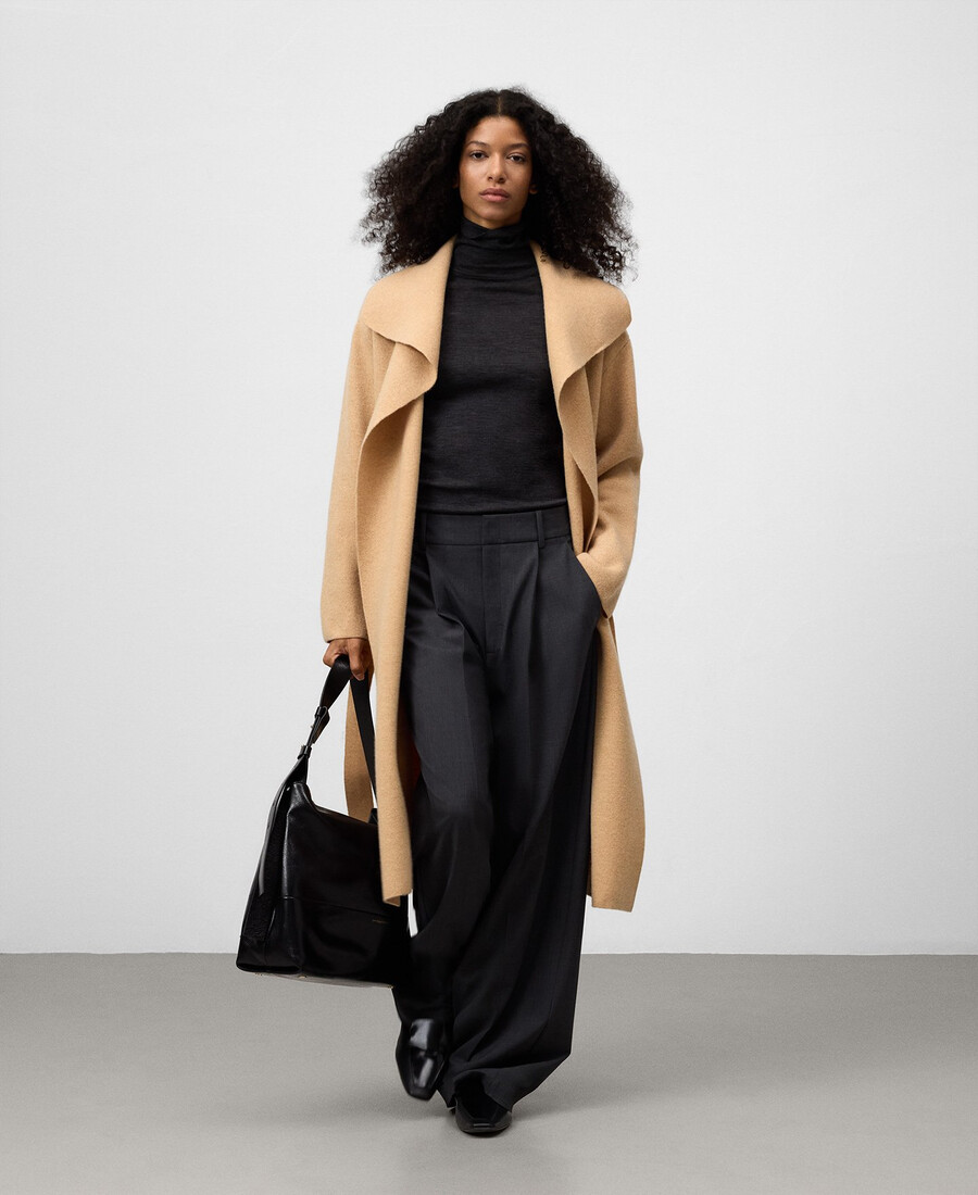 manteau en laine double face pour femme