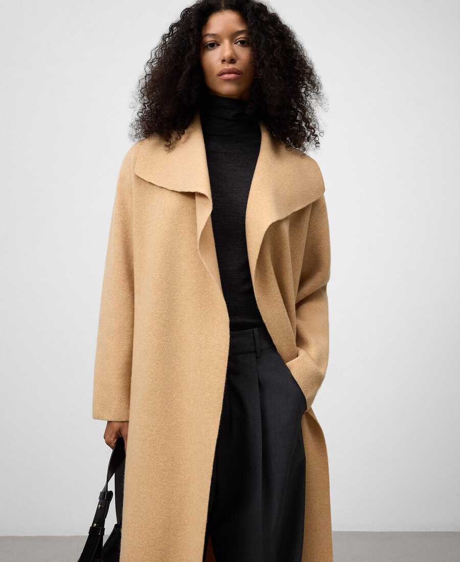 manteau en laine double face pour femme