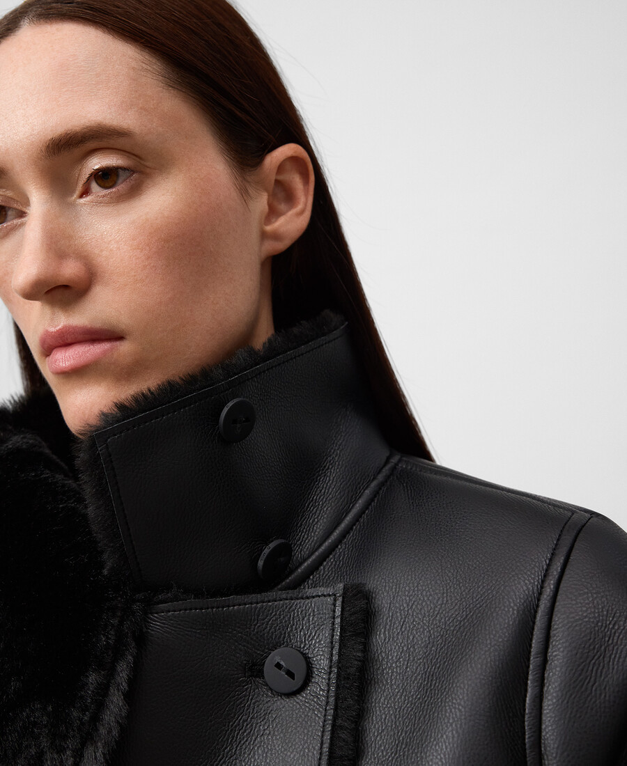 manteau croisé non en cuir pour femme