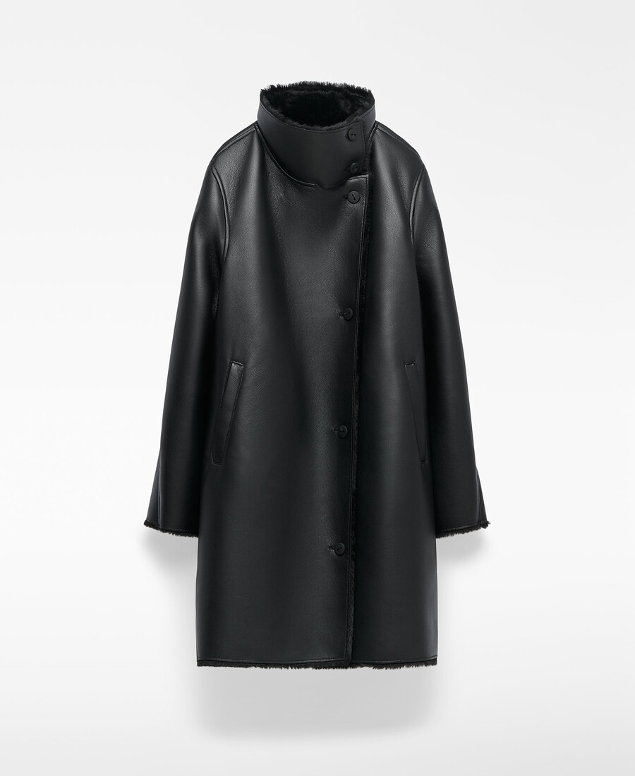manteau croisé non en cuir pour femme
