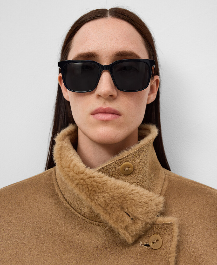 manteau croisé en faux daim pour femme
