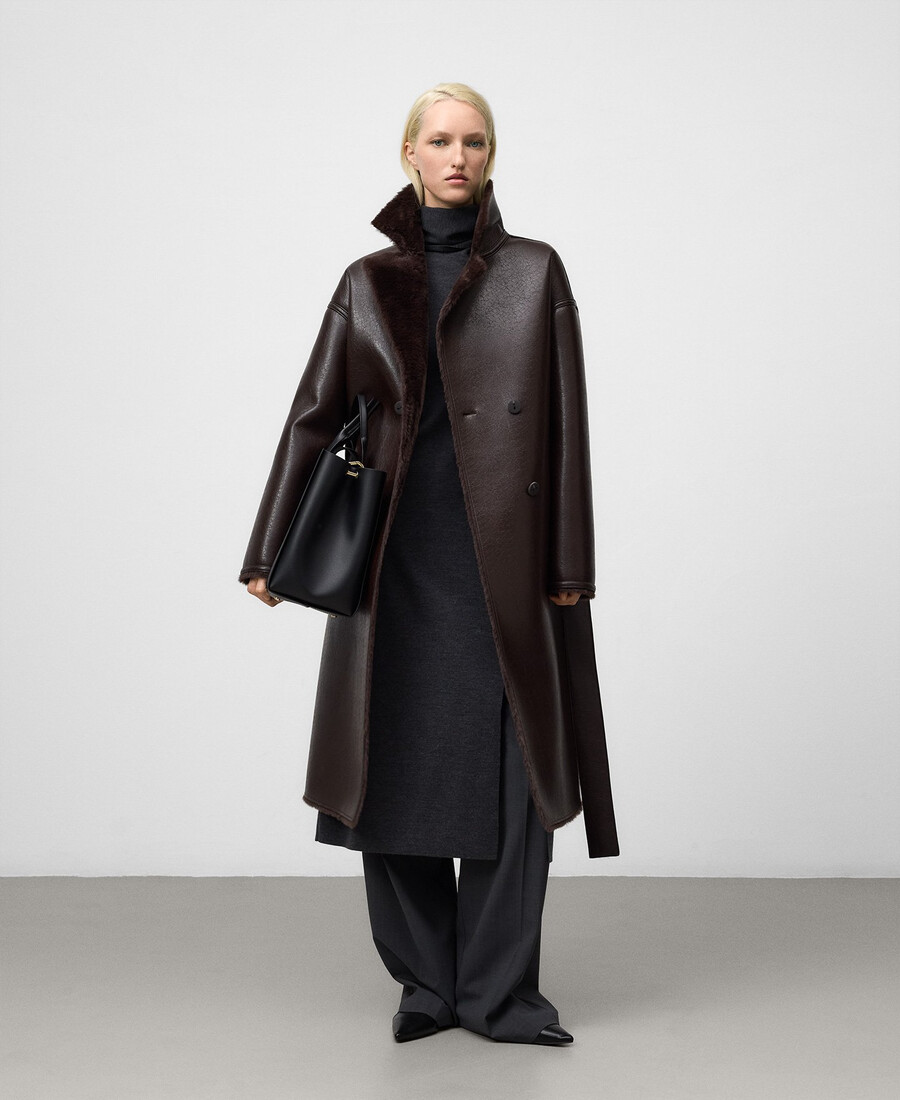 manteau femme double face non cuir