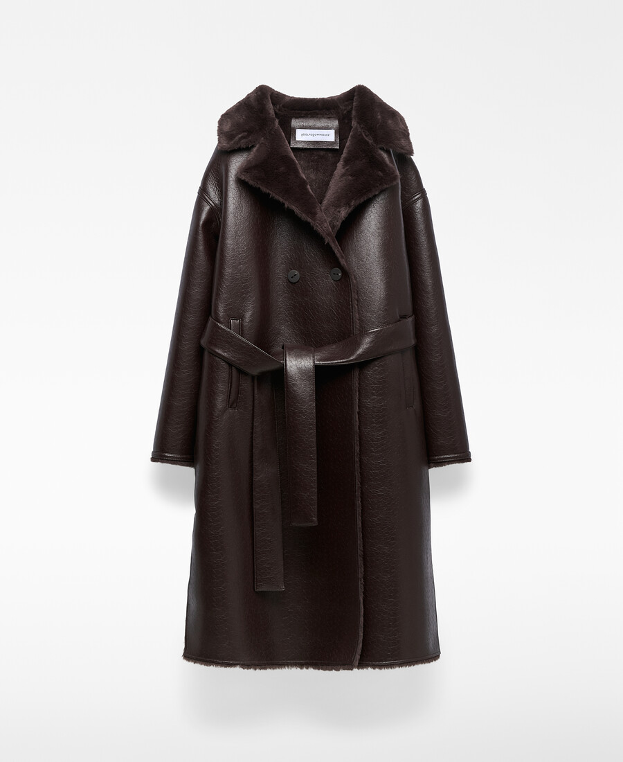 manteau femme double face non cuir