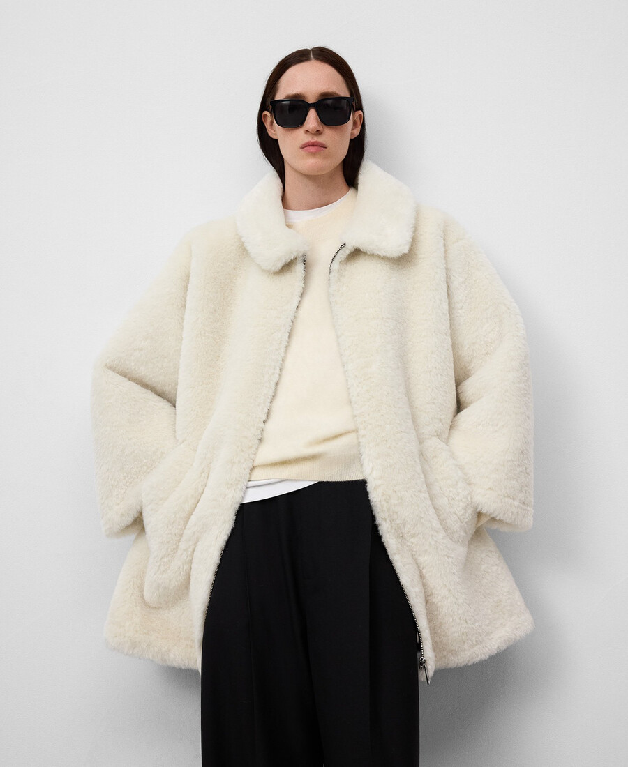 manteau en fausse fourrure pour femme
