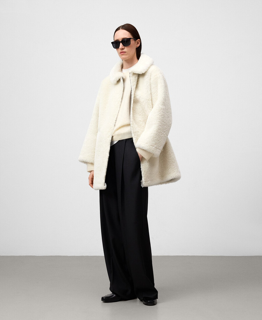 manteau en fausse fourrure pour femme