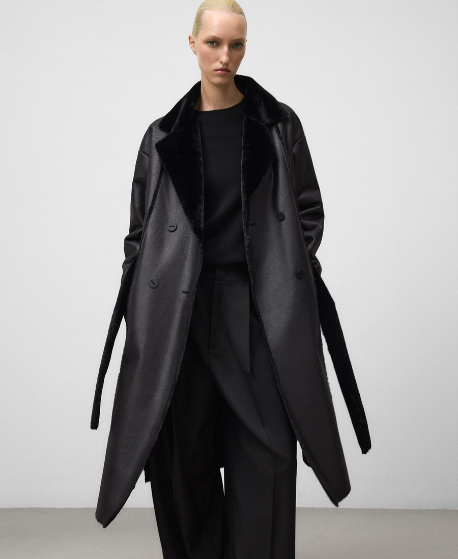 manteau femme double face non cuir