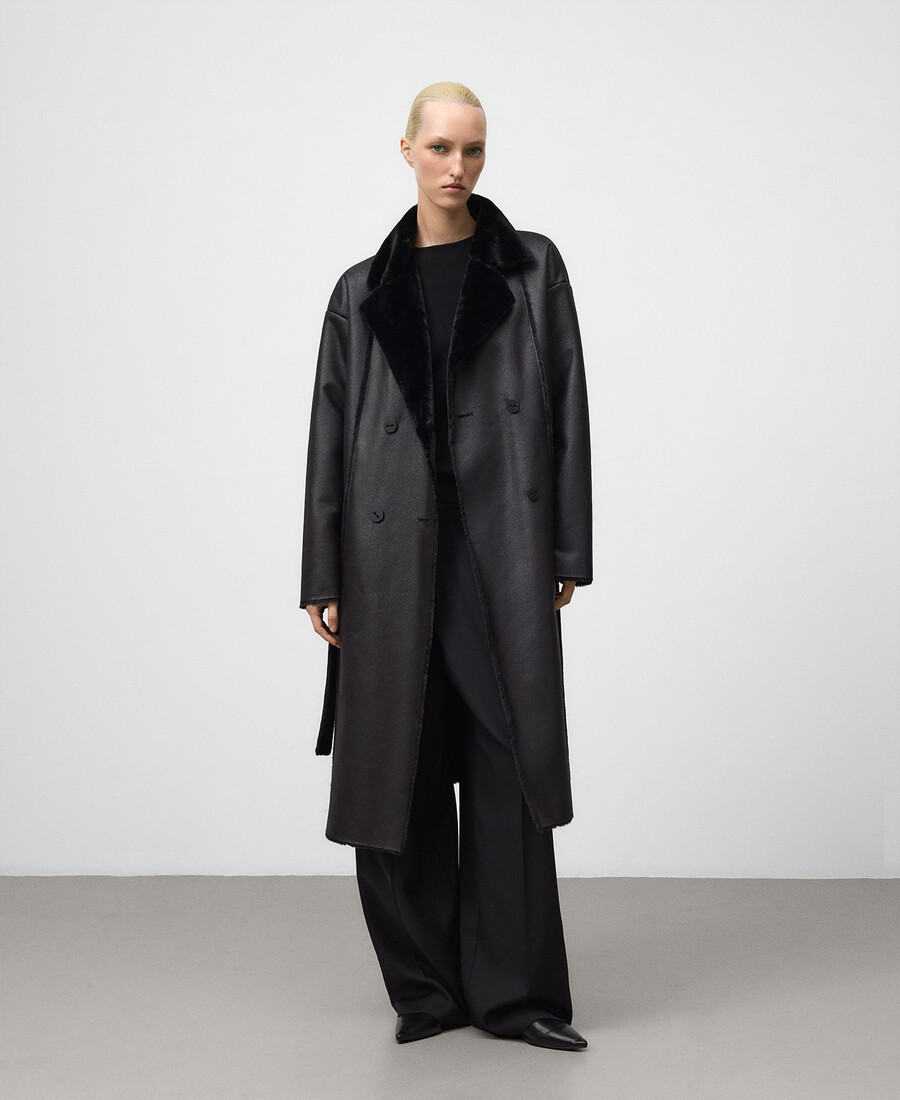 manteau femme double face non cuir