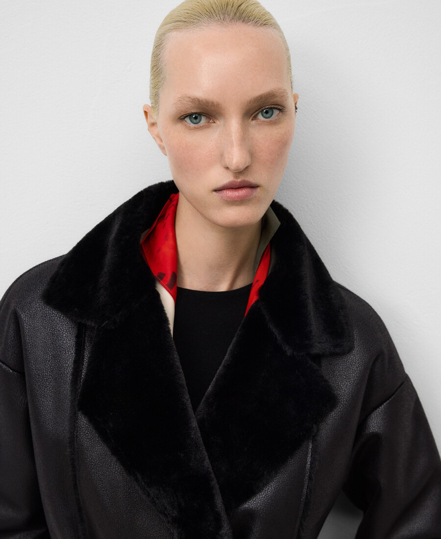 manteau femme double face non cuir