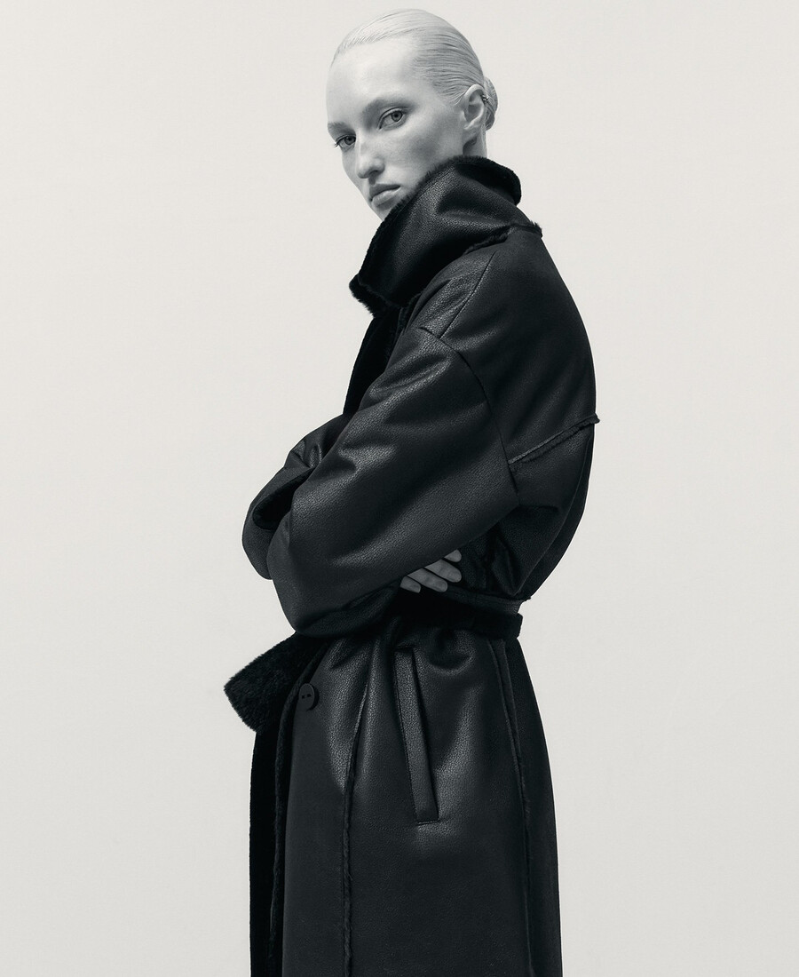 manteau femme double face non cuir