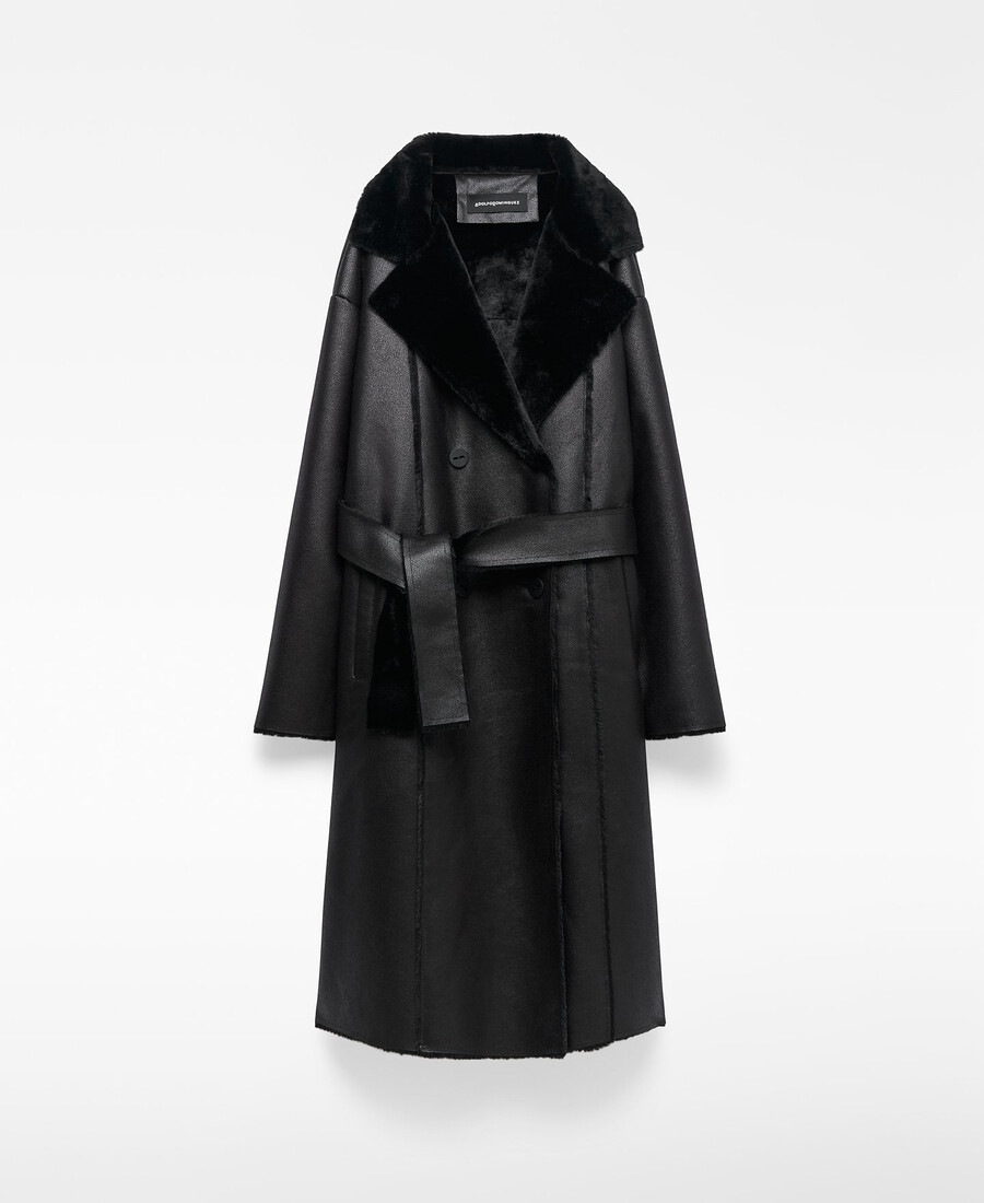 manteau femme double face non cuir