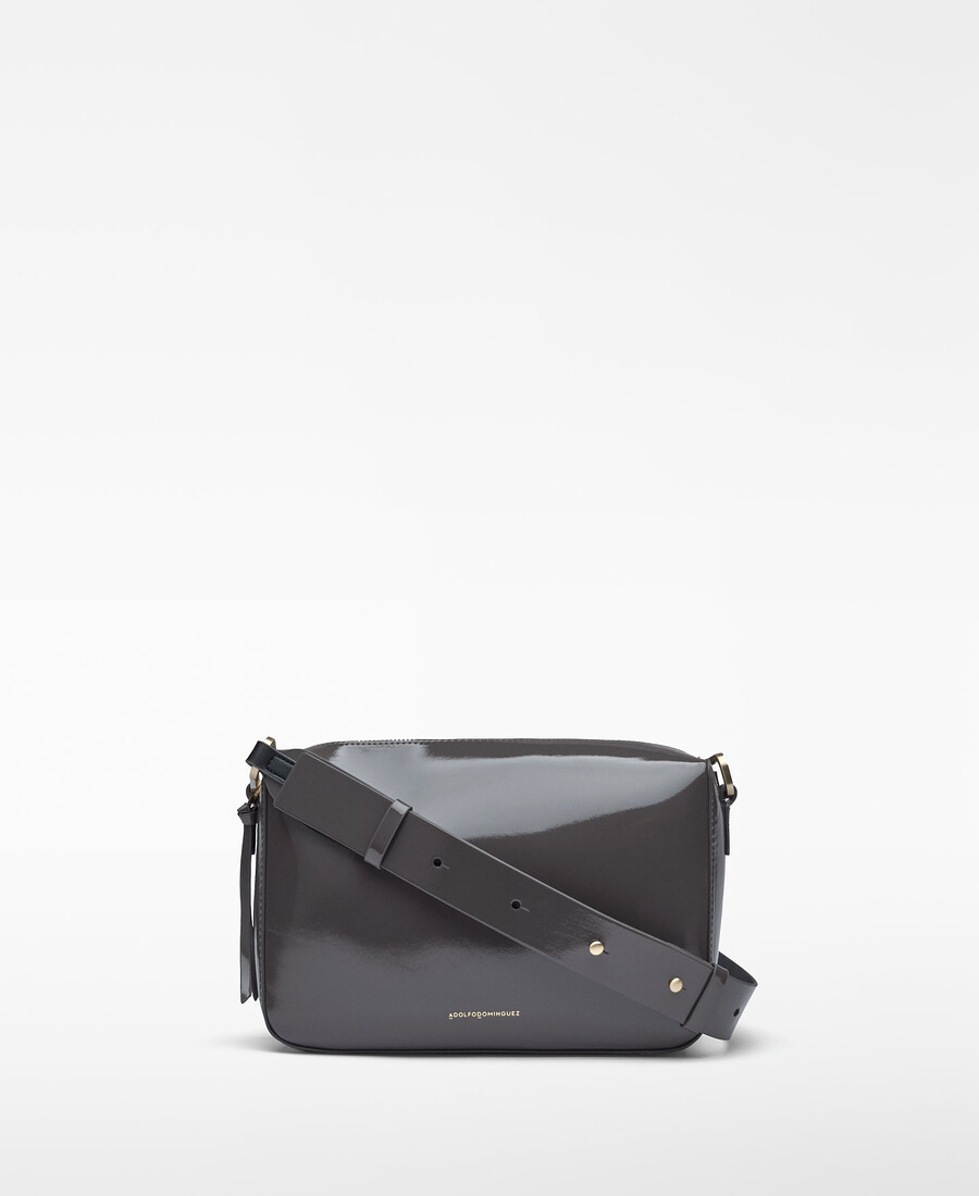 sac bandoulière femme moyen en cuir verni