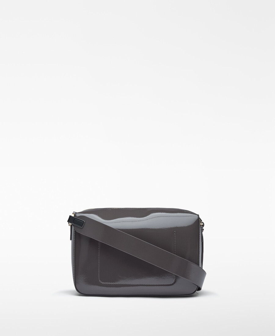 sac bandoulière femme moyen en cuir verni