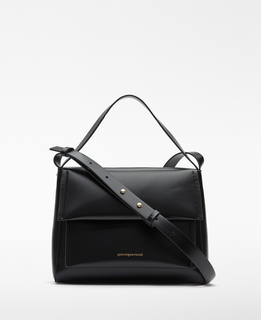 sac bandoulière femme à rabat en cuir et non-cuir