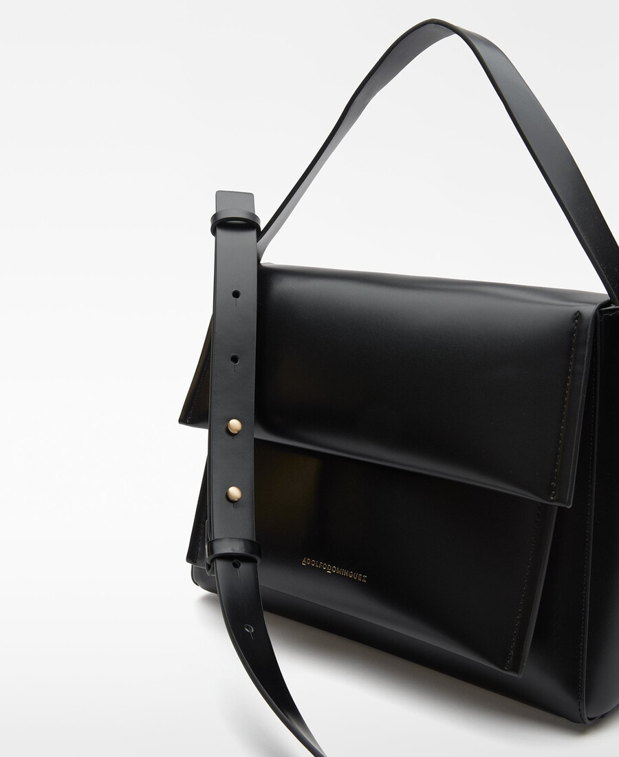 sac bandoulière femme à rabat en cuir et non-cuir