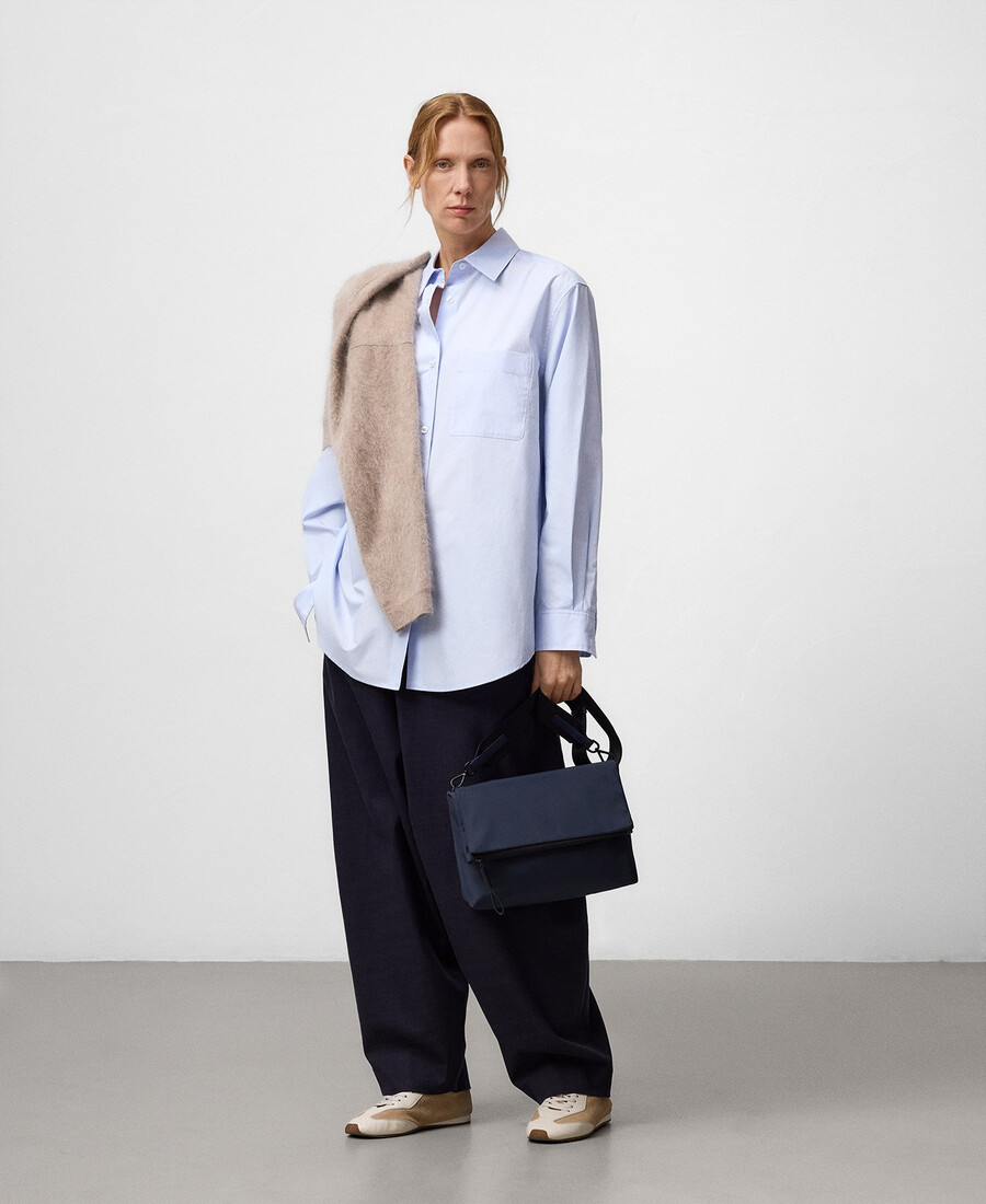 sac bandoulière moyen en nylon pour femme
