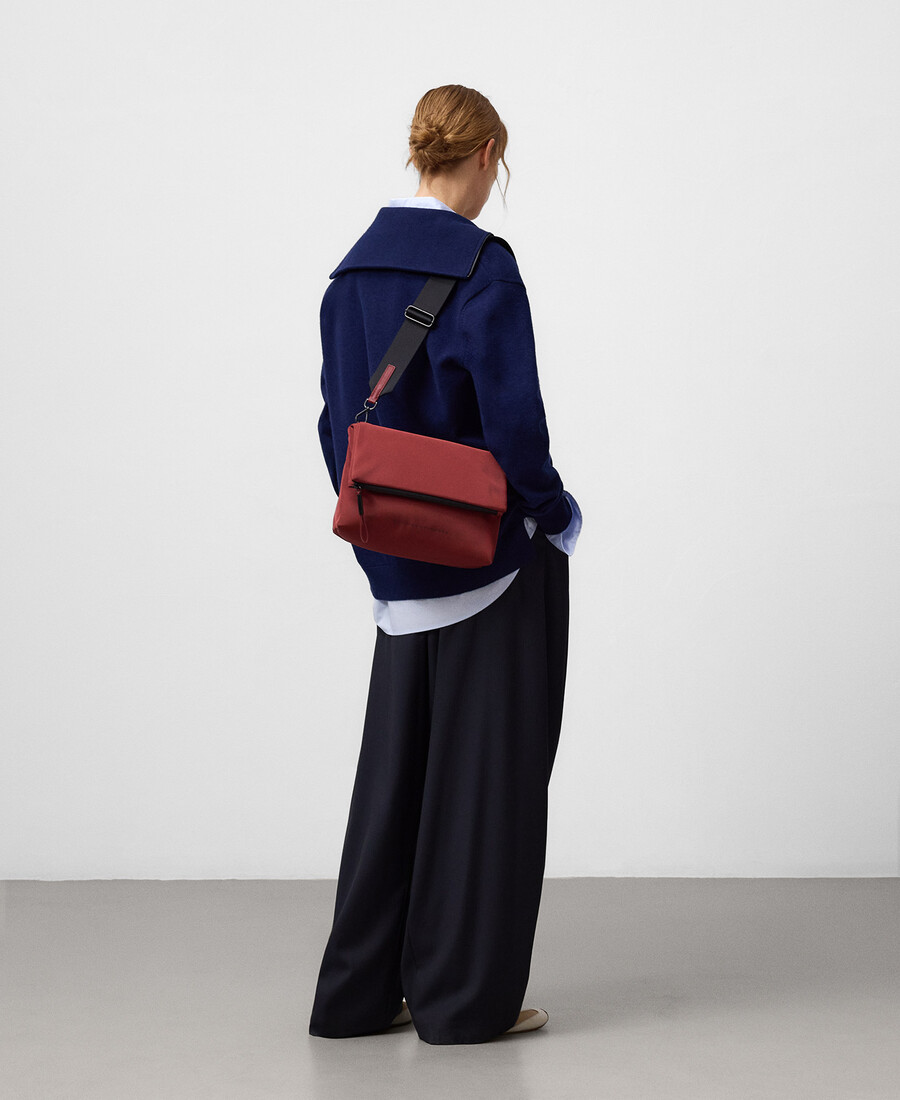 sac bandoulière moyen en nylon pour femme
