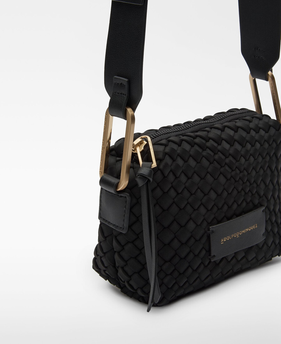 sac bandoulière femme petit format en tissu tressé