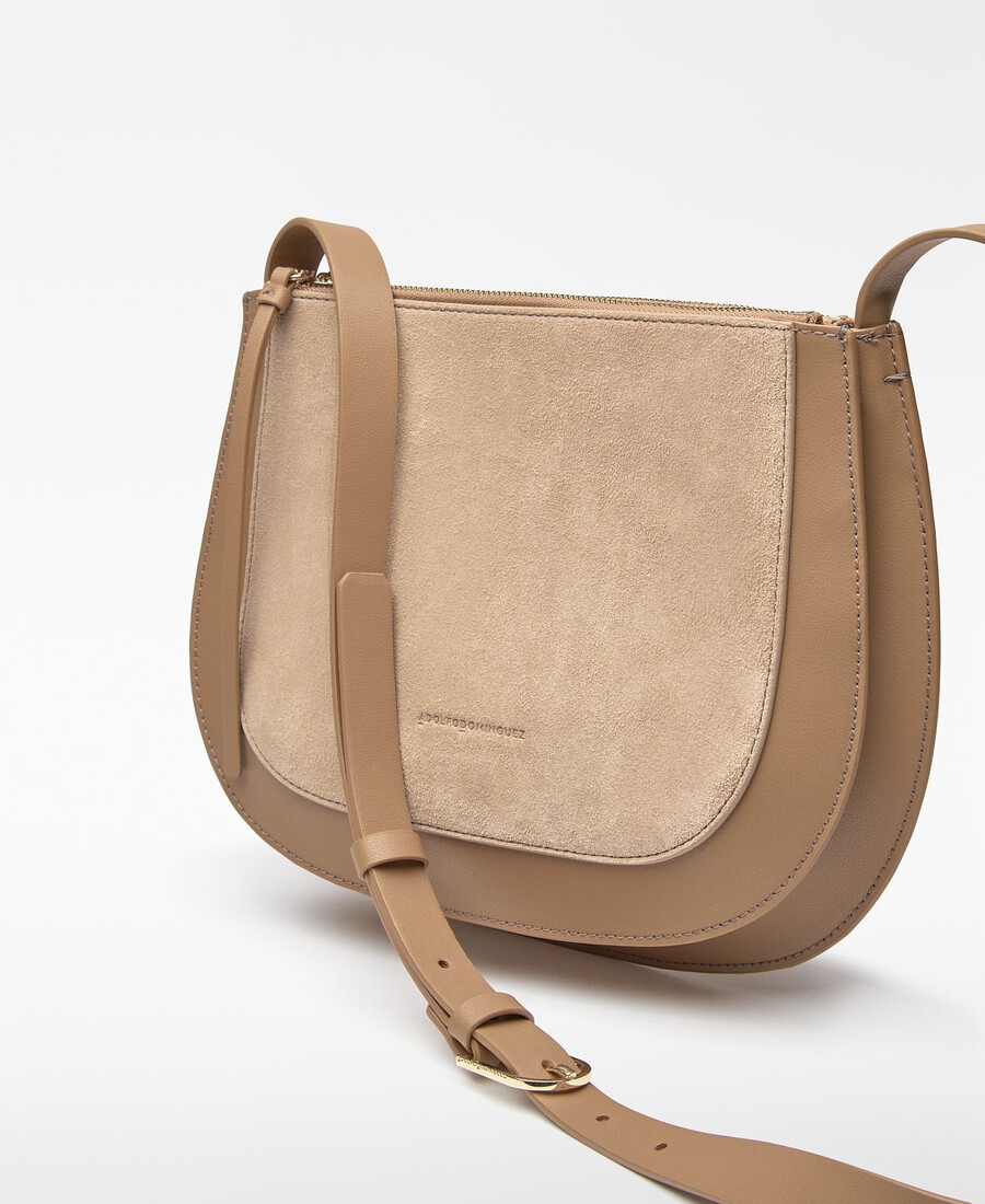sac bandoulière dorna en daim moyen pour femme