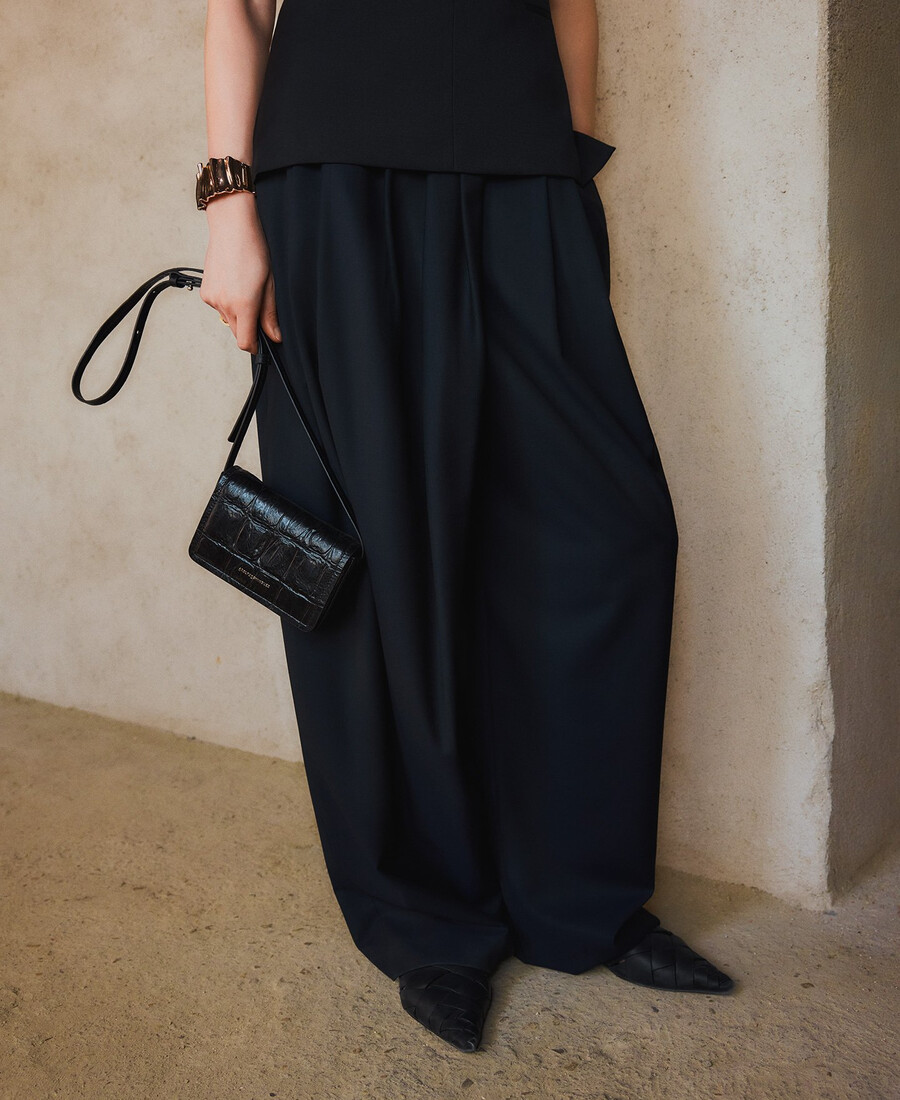 mini sac bandoulière femme en cuir mica à motif crocodile
