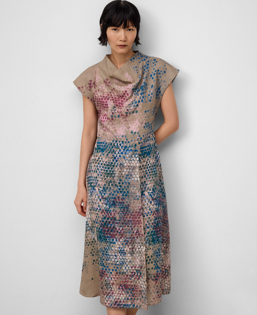 robe femme imprimée en ramie
