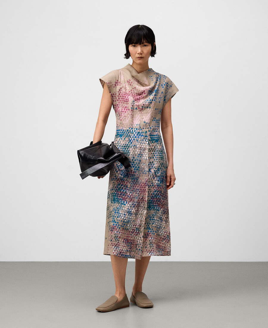 robe femme imprimée en ramie