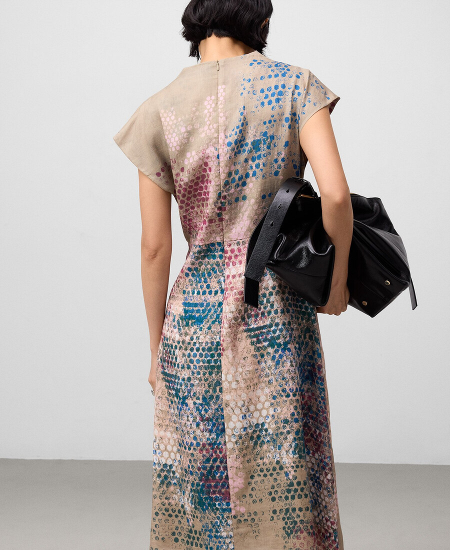 robe femme imprimée en ramie