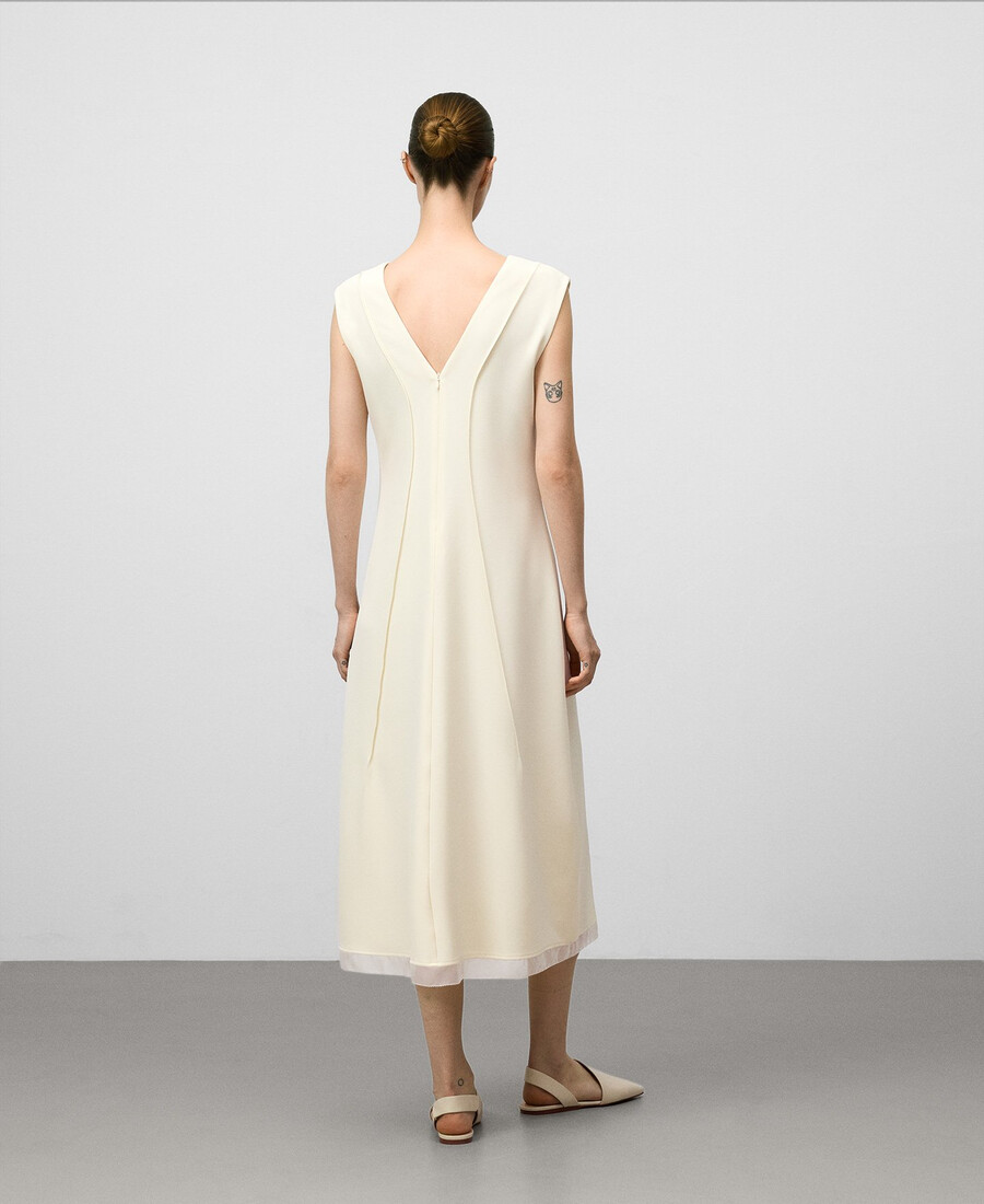 robe cintrée à col en v pour femme