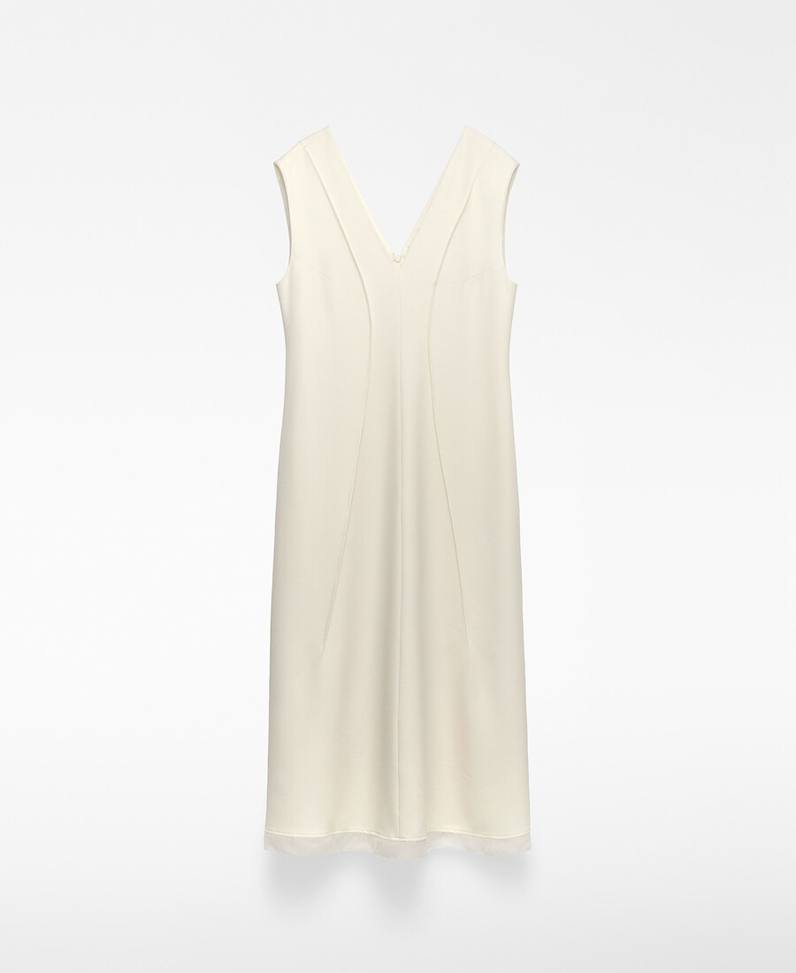 robe cintrée à col en v pour femme