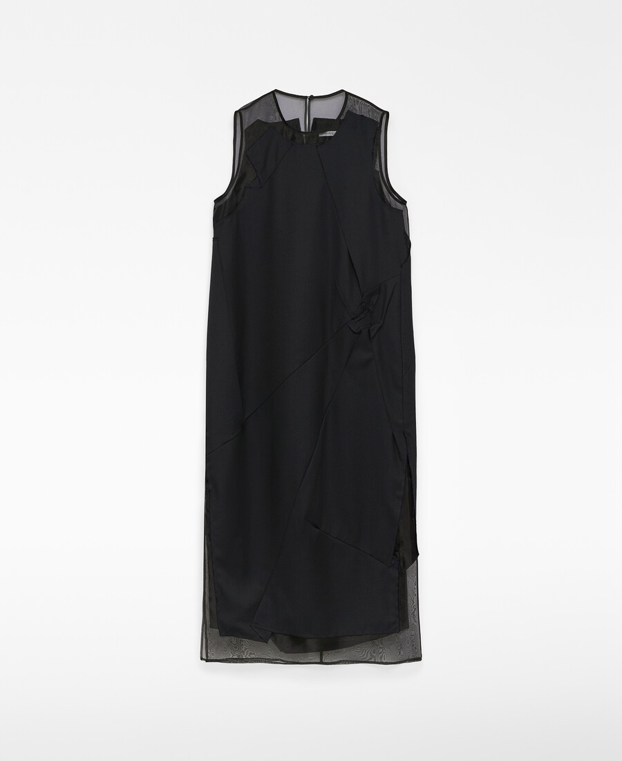 robe froissée en tissu contrasté pour femme