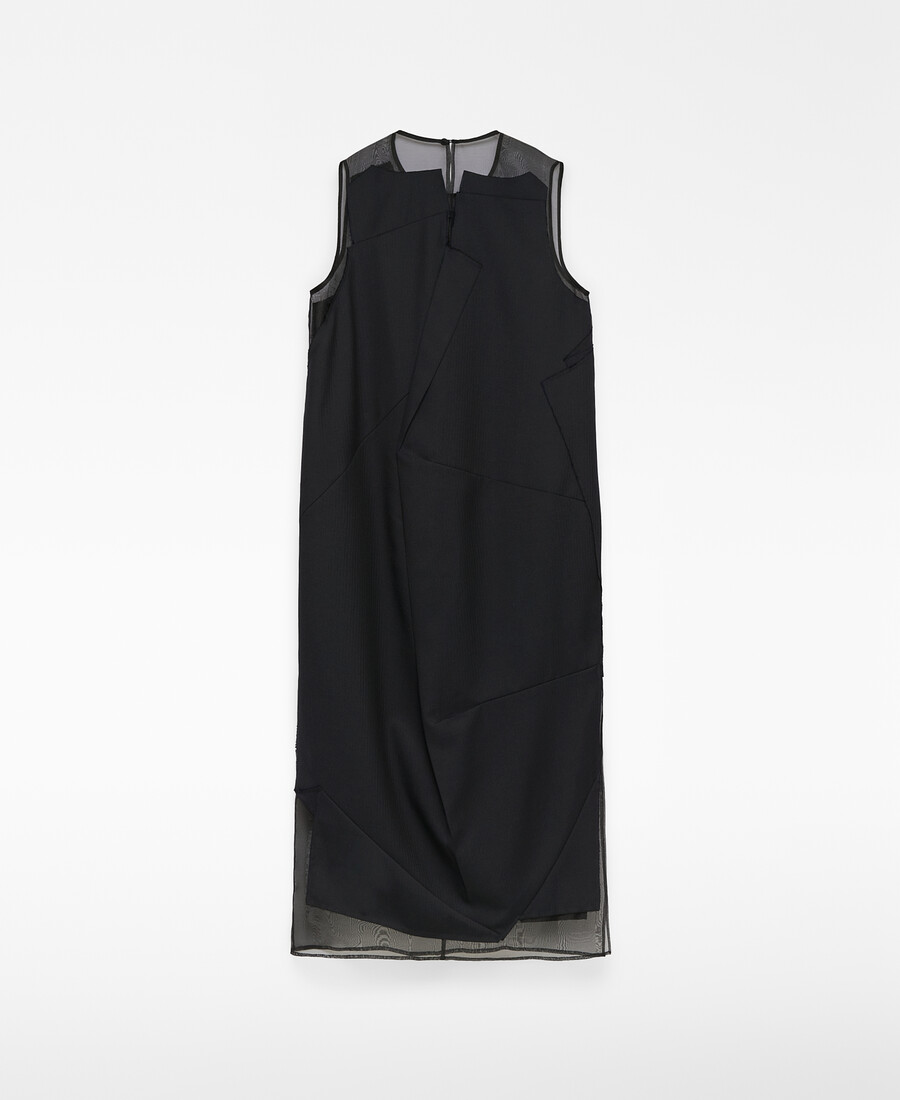 robe froissée en tissu contrasté pour femme