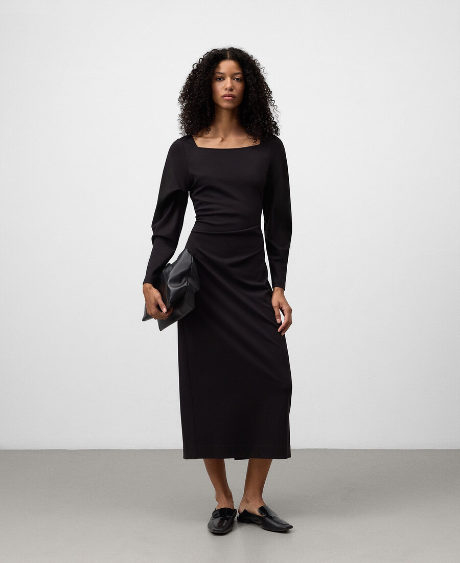 robe drapée cintrée femme