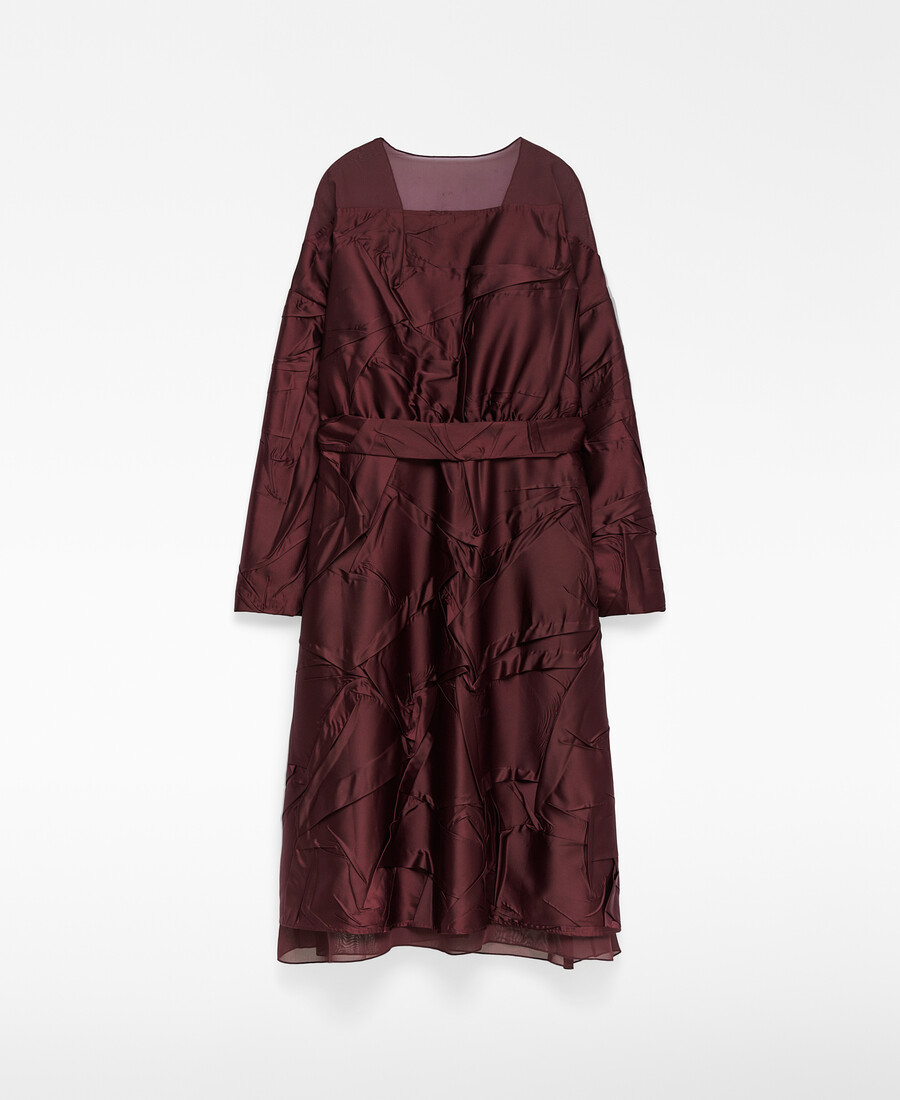robe froissée en tissu contrasté pour femme