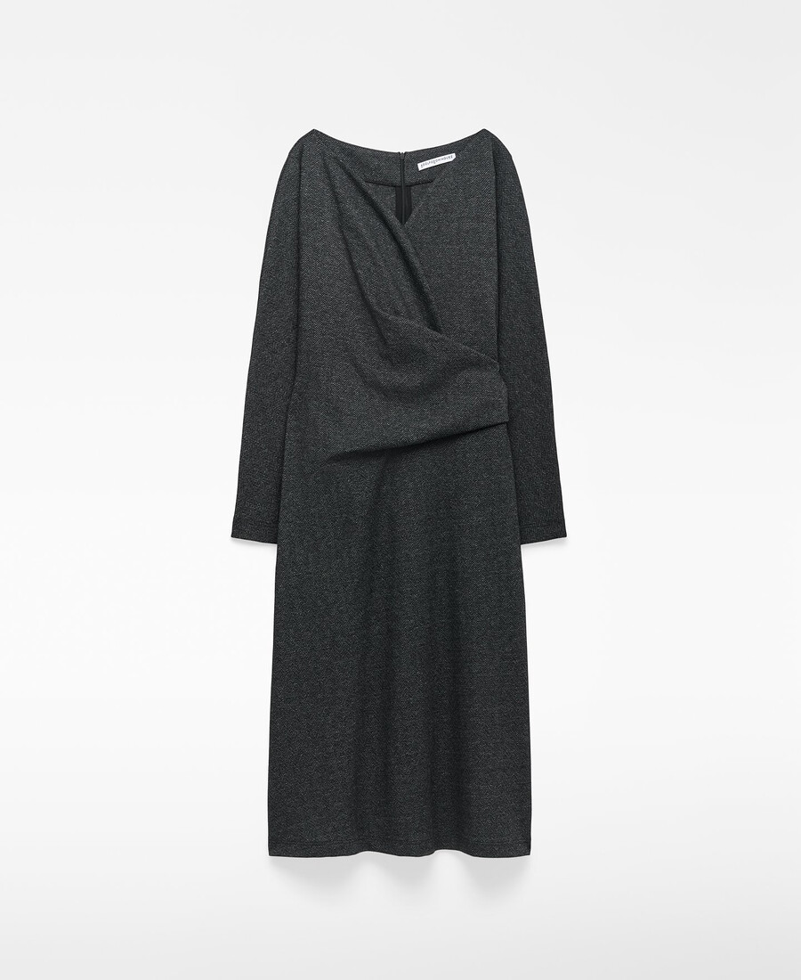 robe midi à chevrons pour femme