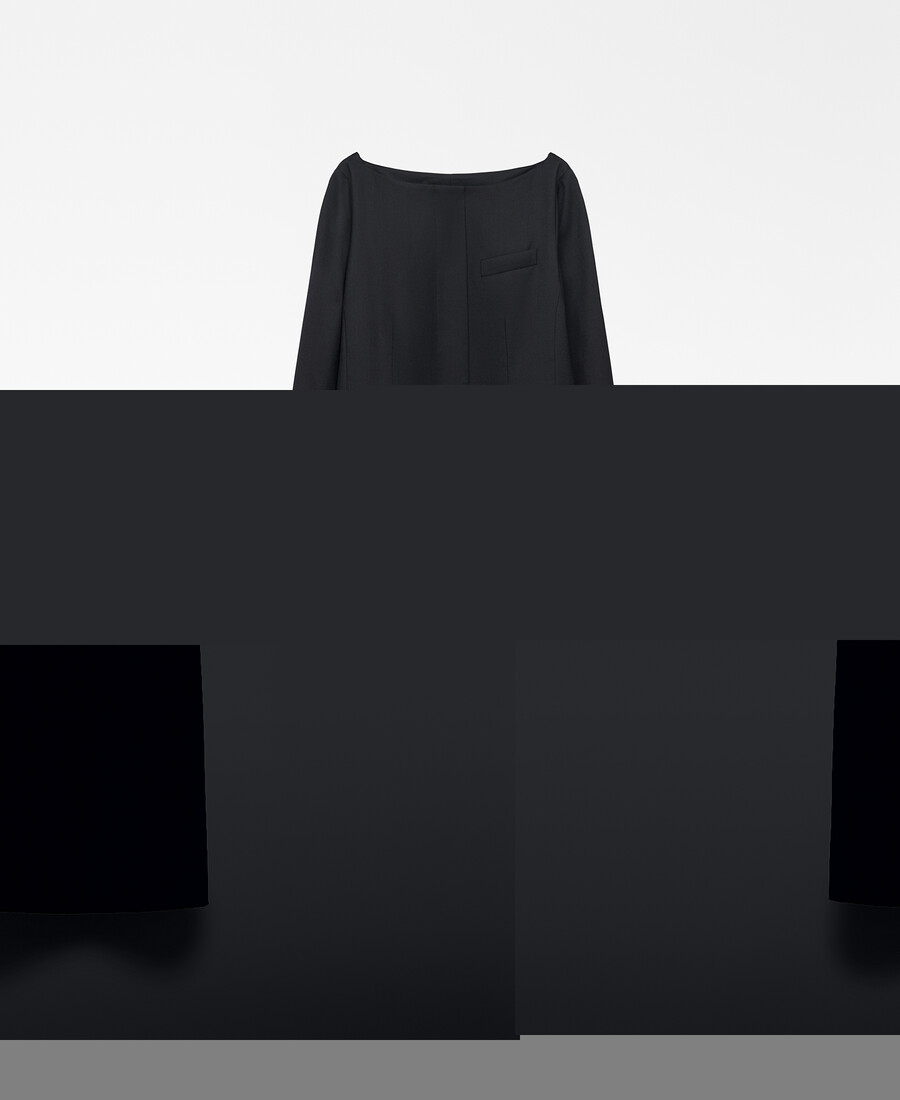 robe cintrée à encolure bateau pour femme