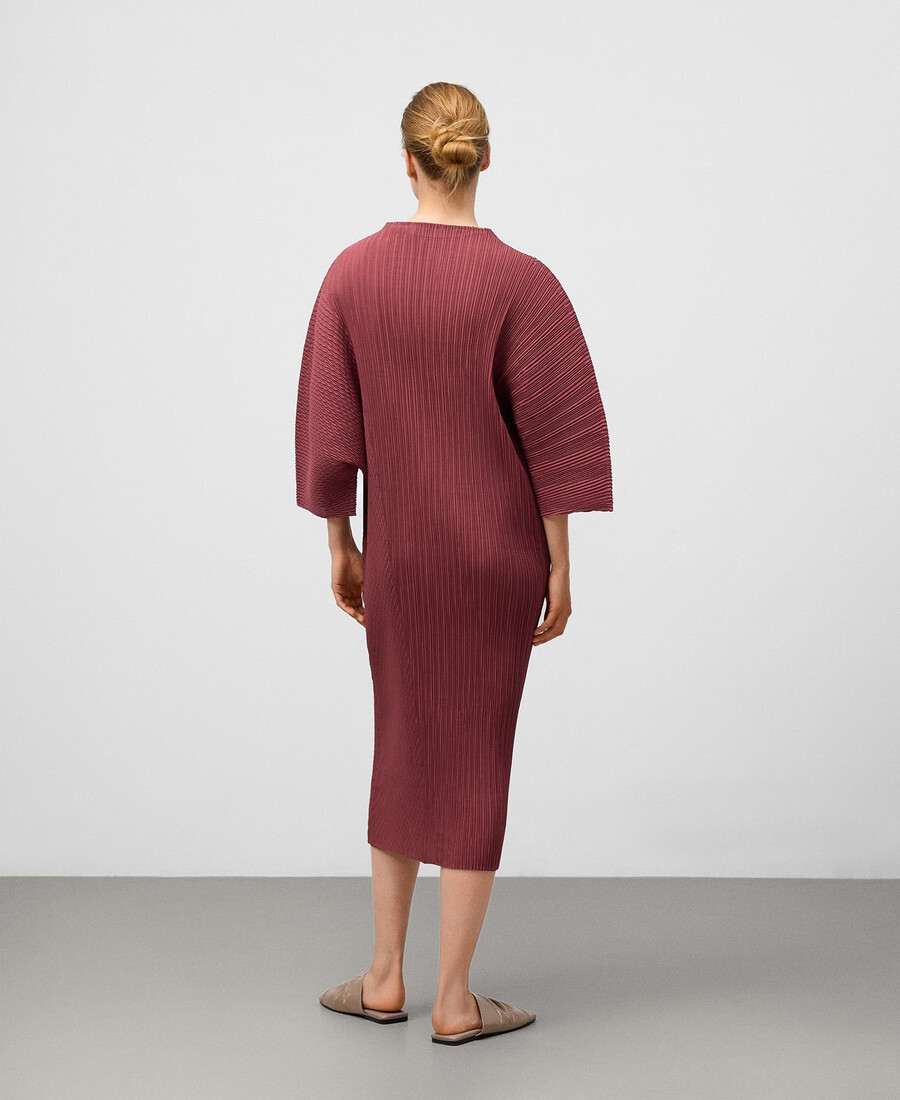 robe froissée à col perkins pour femme