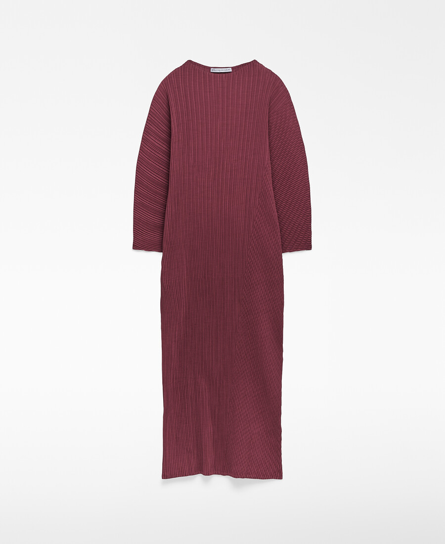 robe froissée à col perkins pour femme