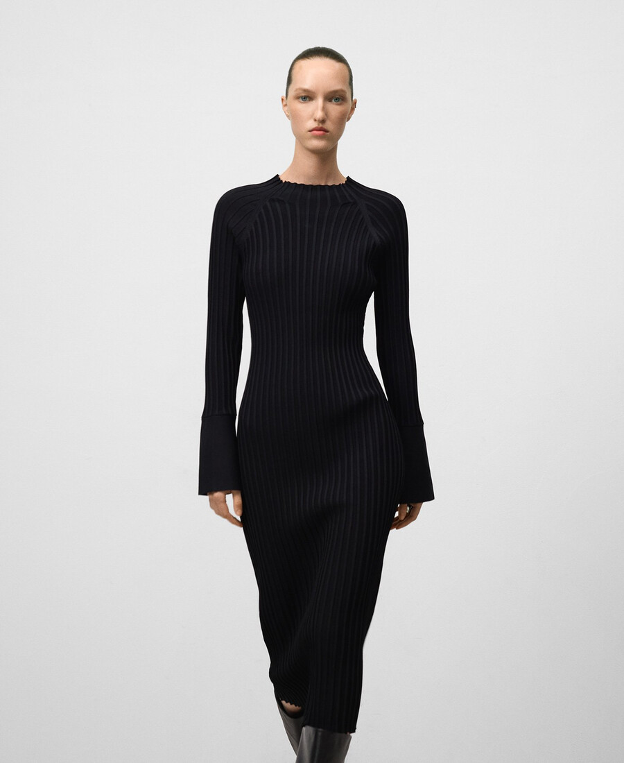 robe cintrée côtelée femme
