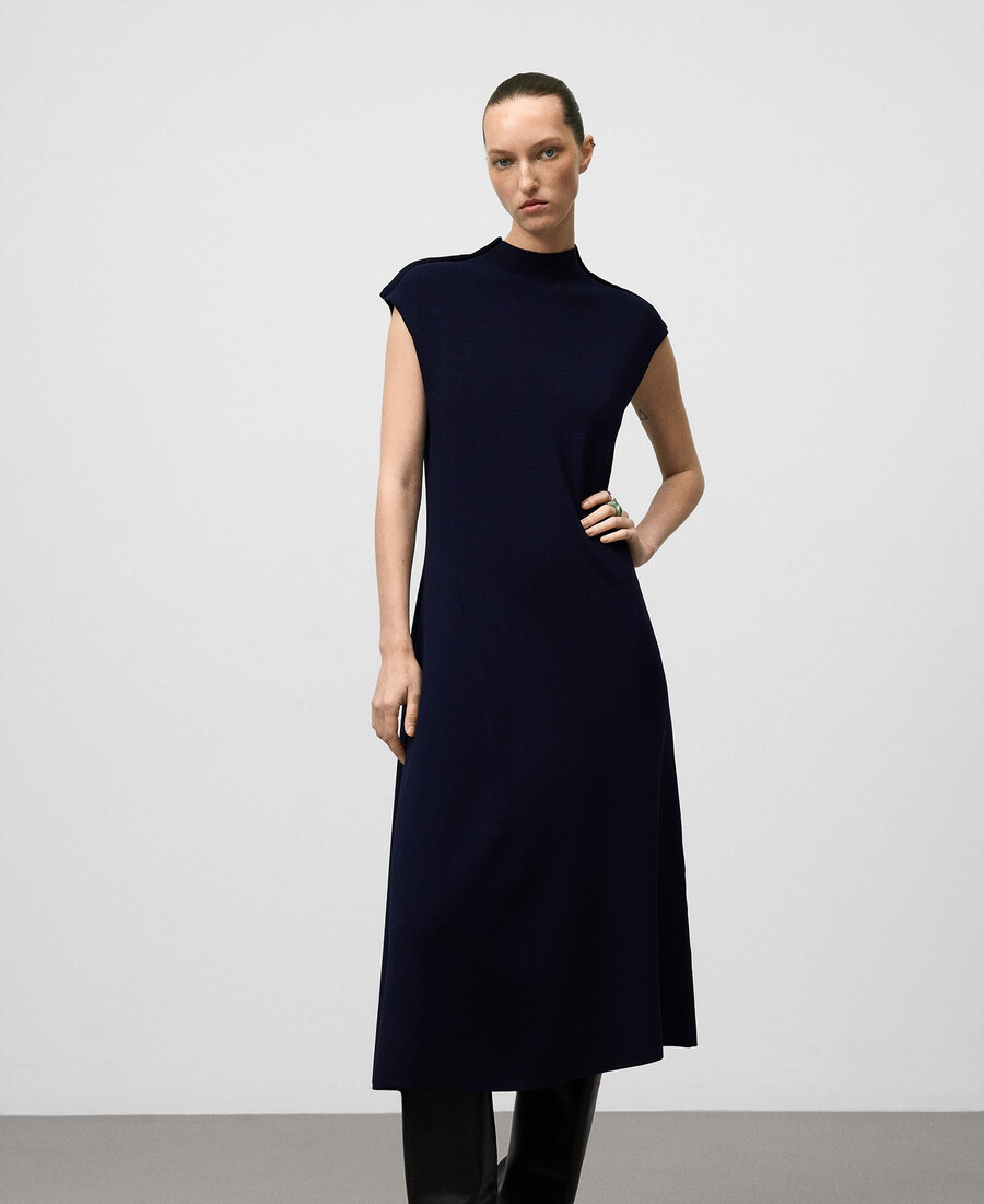 robe en maille à col perkins pour femme