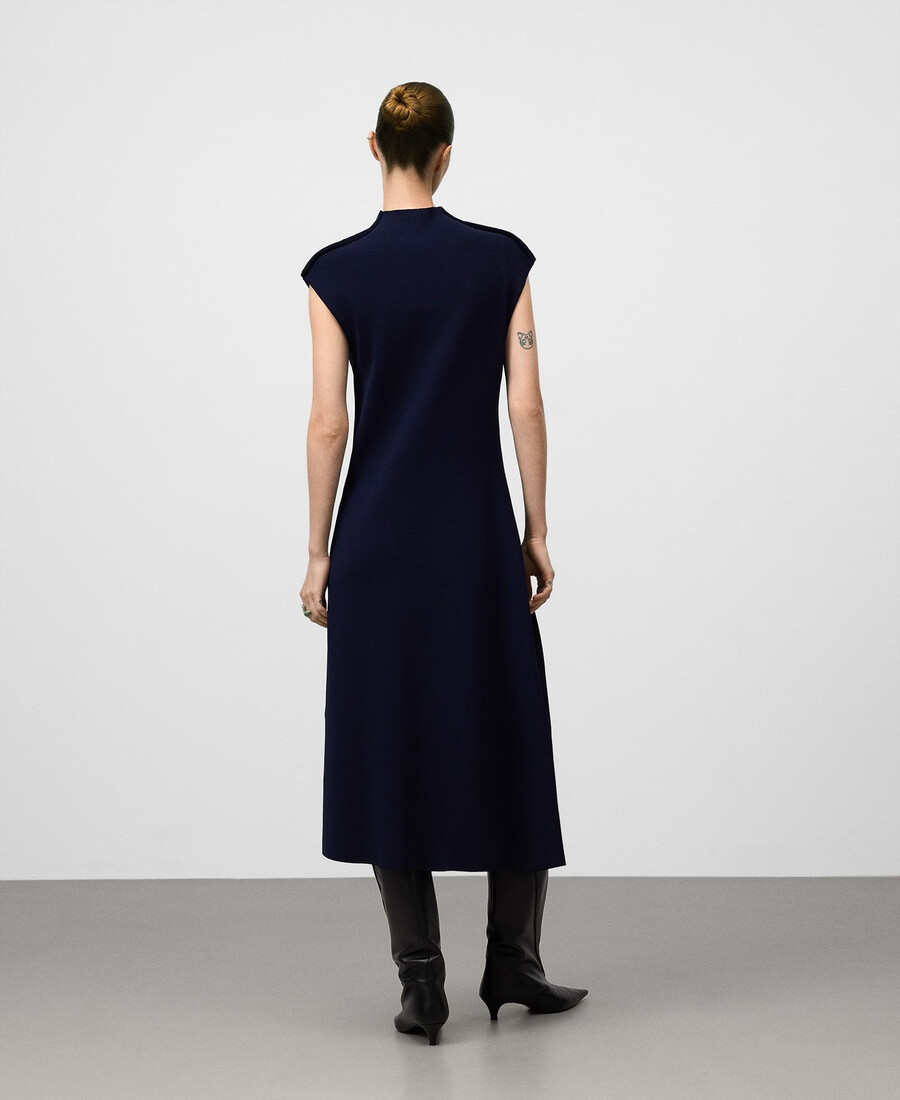 robe en maille à col perkins pour femme