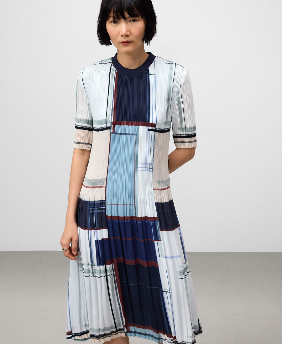 robe froissée imprimée femme