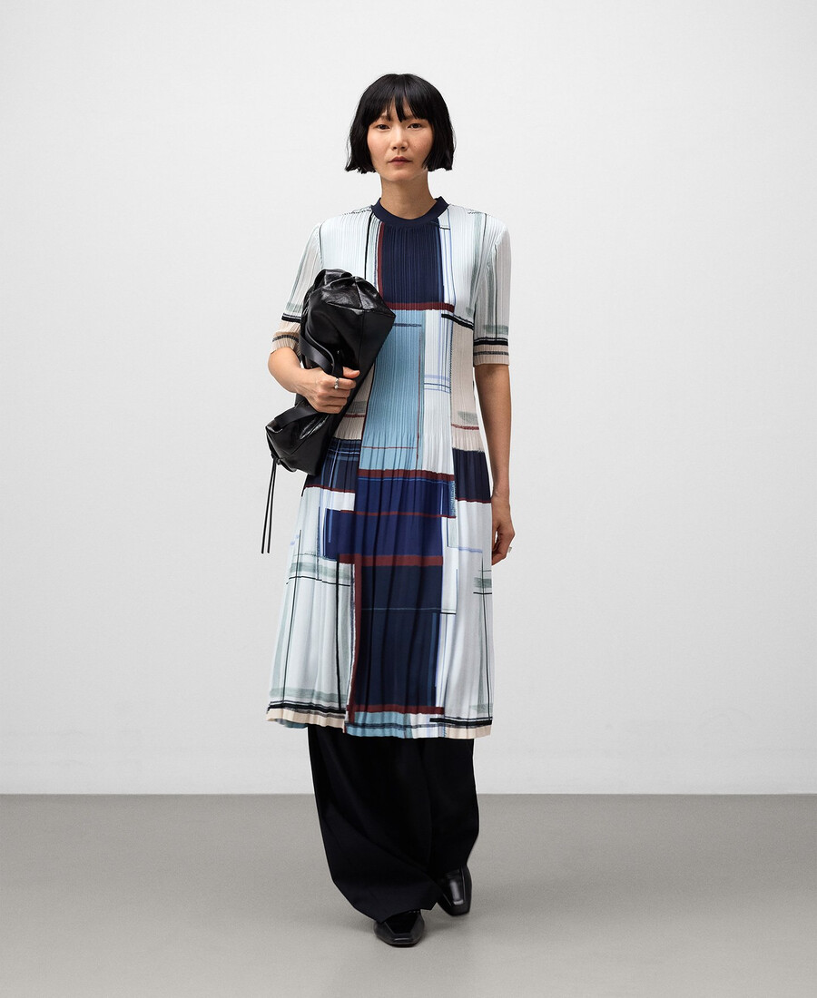 robe froissée imprimée femme