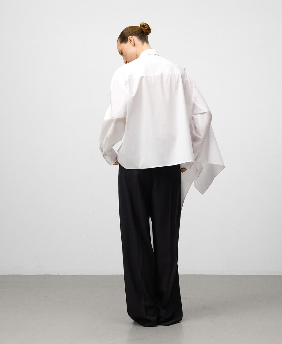 chemise avec châle superposé femme