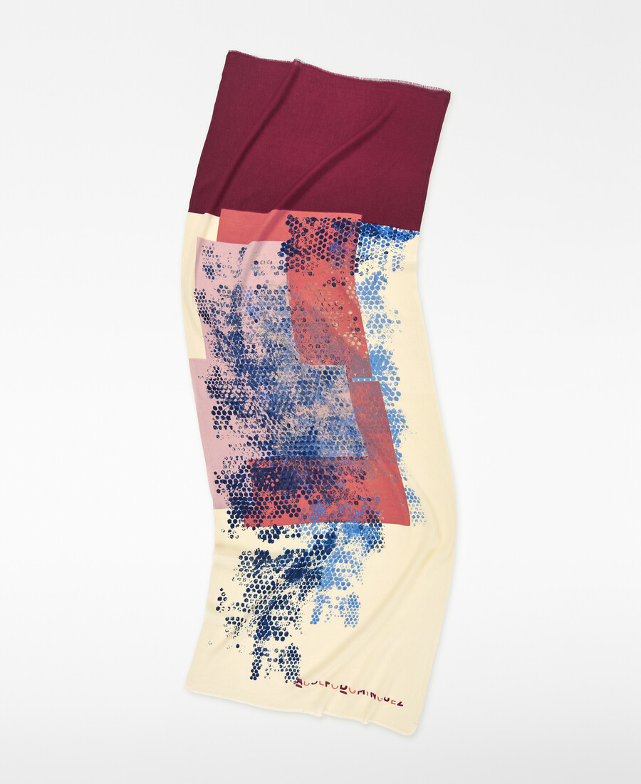 châle en coton imprimé jacquard pour femme